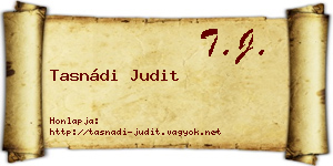 Tasnádi Judit névjegykártya